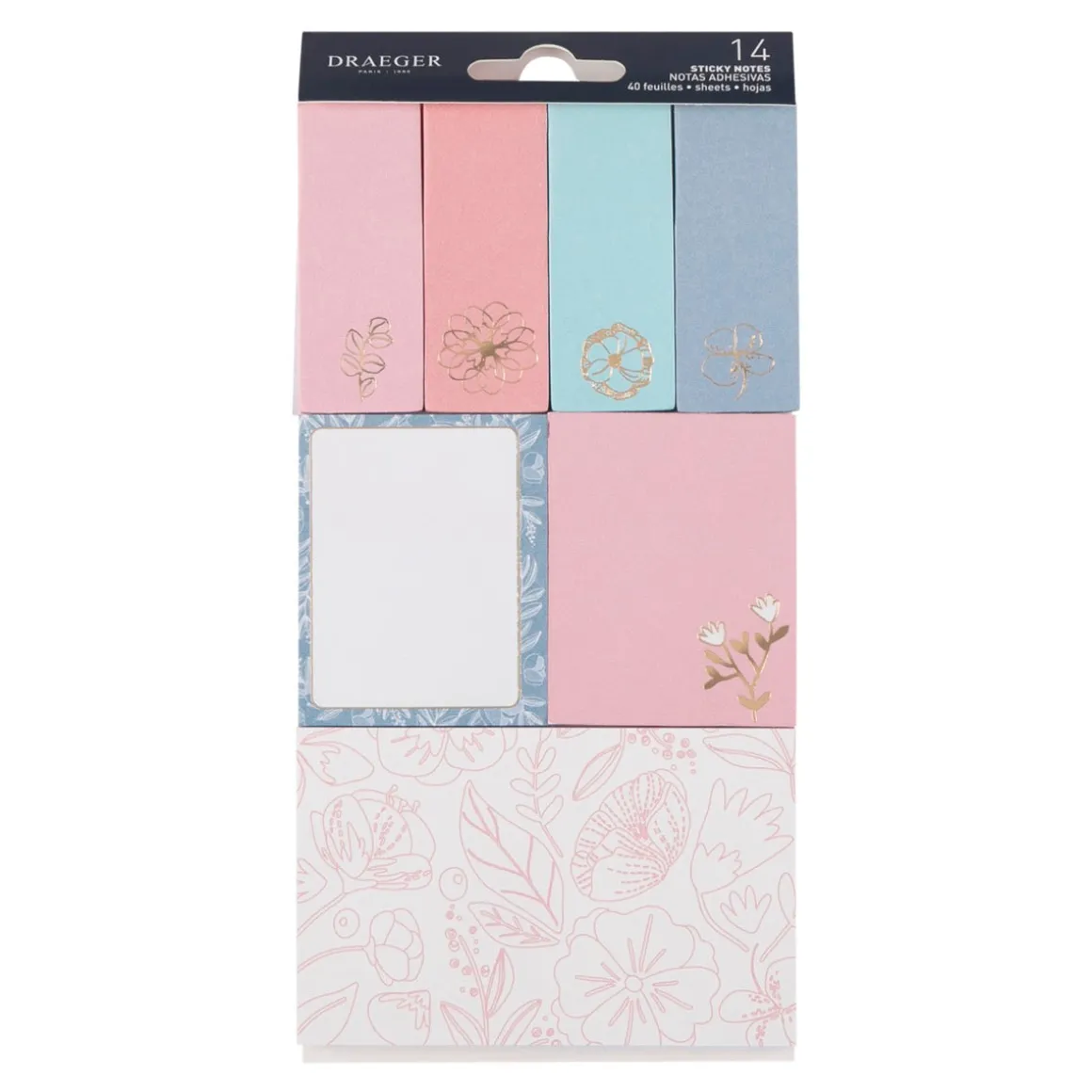 Bullet Journal|Accessoires*Draeger Paris 12 blocs de Sticky notes - pastel, fleurs