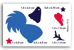 Accessoires & Outils De Diy*Draeger Paris 6 matrices de découpe - Frenchy Coq