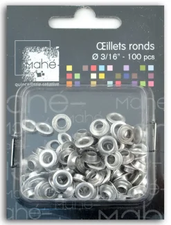 Accessoires & Outils De Diy*Draeger Paris 100 oeillets ronds 3/16 - Argent