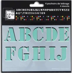 Accessoires & Outils De Diy|Bullet Journal*Draeger Paris 1 pochoir alphabet - 21x30cm - Grain de Café