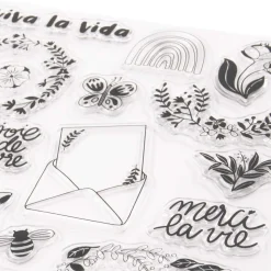 Accessoires & Outils De Diy|Bullet Journal*Draeger Paris 33 Tampons Crystal® Fleurs