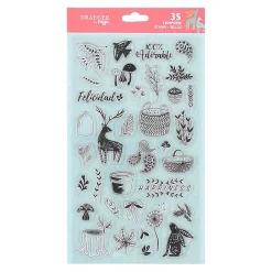 Accessoires & Outils De Diy|Bullet Journal*Draeger Paris 35 Tampons Crystal® Folk