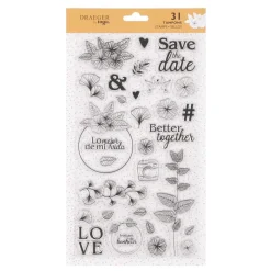 Accessoires & Outils De Diy|Bullet Journal*Draeger Paris 31 Tampons Crystal® Save the date