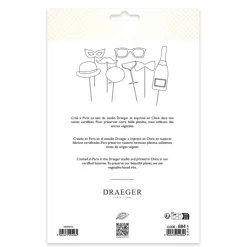 Décorations De Table*Draeger Paris Accessoires photobooth en papier - Blanc et or - Spécial Réveillon