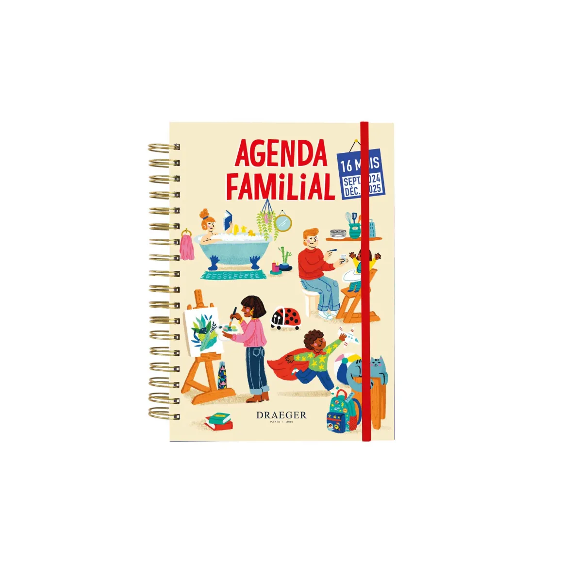 Agendas*Draeger Paris Agenda familial 2024-2025 18x25,5 cm - L'Organise Tout