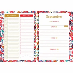 Agendas|Semainiers*Draeger Paris Agenda semainier 2024-2025 13x18 cm - Floral