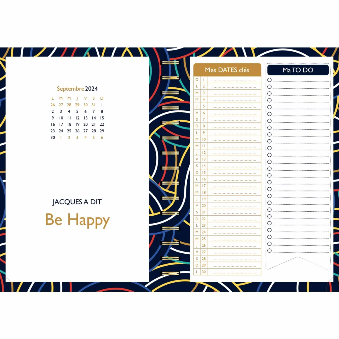 Semainiers|Agendas*Draeger Paris Agenda semainier 2024-2025 13x18 cm - Géométrique