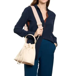 Bandoulieres De Sac*Draeger Paris Bandoulière Pour Sac -Motif Chevrons Taupe