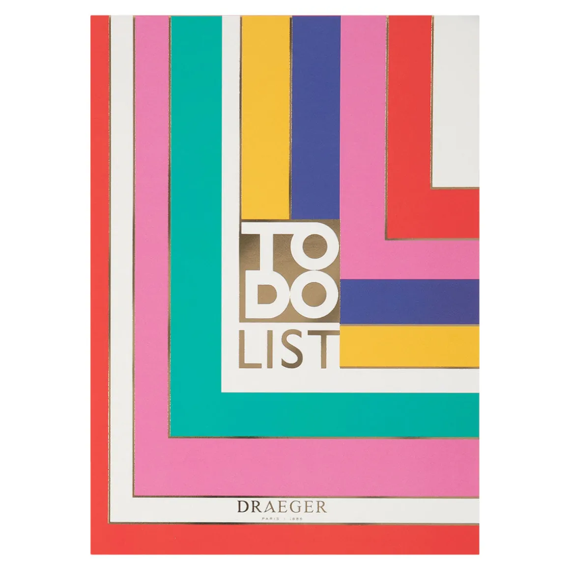 Organiseurs*Draeger Paris Bloc-notes - To do list - arc-en-ciel géométrique