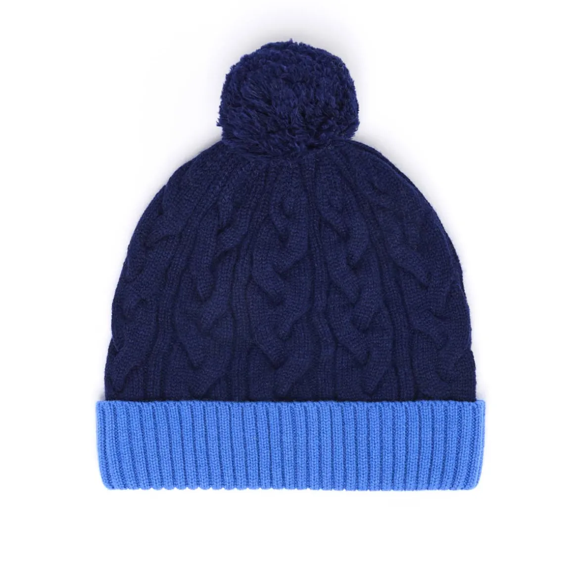 Bonnets*Draeger Paris Bonnet Bicolore Avec Pompon en Laine