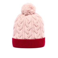 Bonnets*Draeger Paris Bonnet Bicolore Avec Pompon en Laine