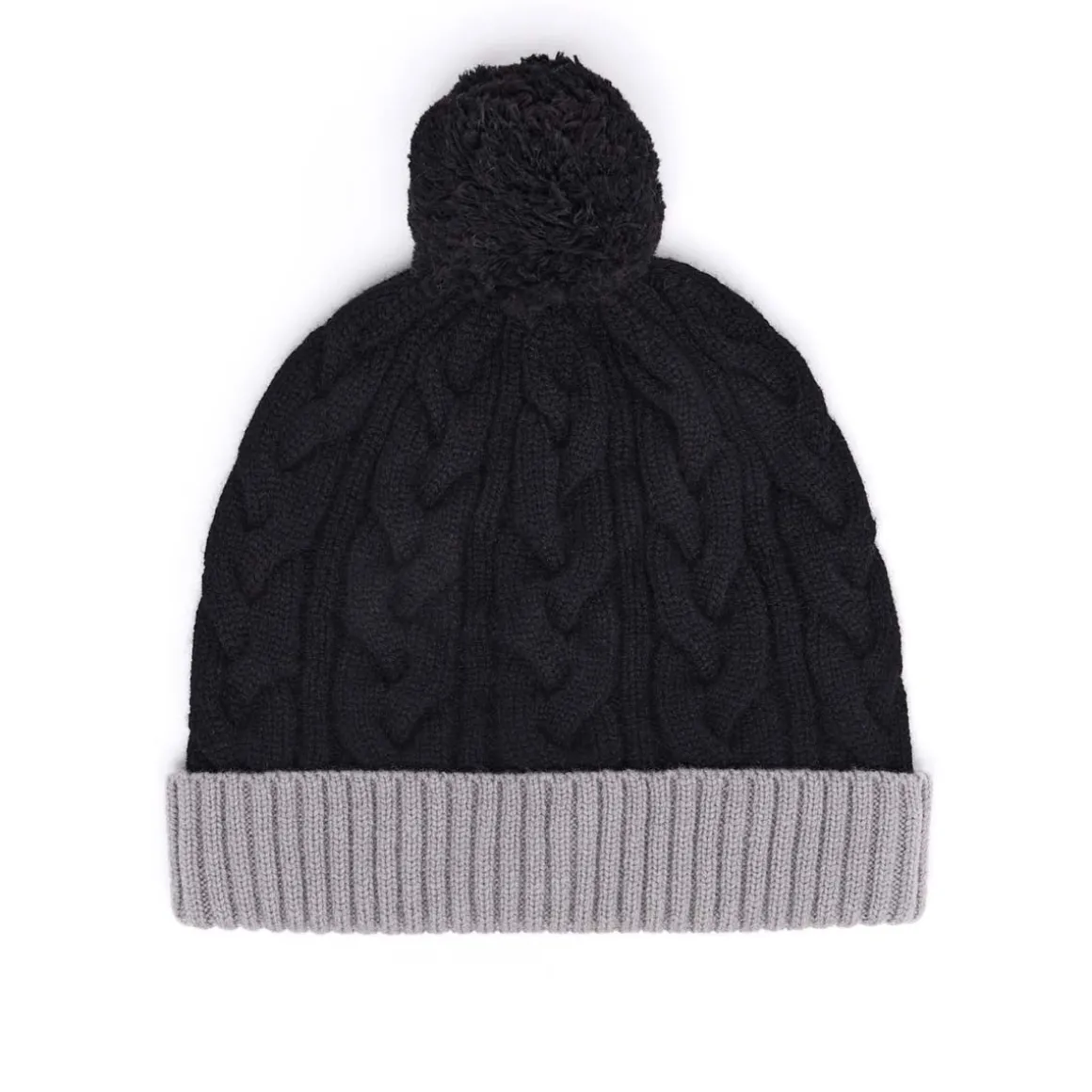 Bonnets*Draeger Paris Bonnet Bicolore Avec Pompon en Laine