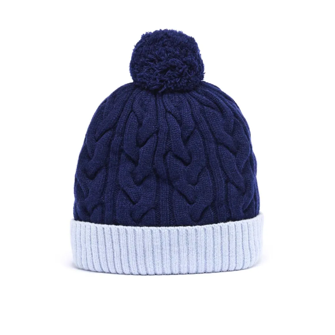 Bonnets*Draeger Paris Bonnet Bicolore Avec Pompon en Laine