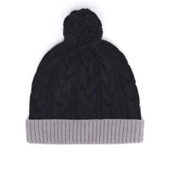 Bonnets*Draeger Paris Bonnet Bicolore Avec Pompon en Laine