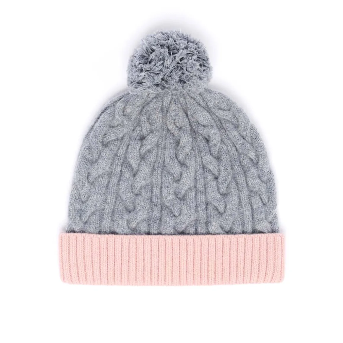 Bonnets*Draeger Paris Bonnet Bicolore Avec Pompon en Laine