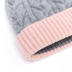 Bonnets*Draeger Paris Bonnet Bicolore Avec Pompon en Laine