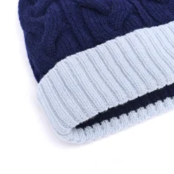 Bonnets*Draeger Paris Bonnet Bicolore Avec Pompon en Laine