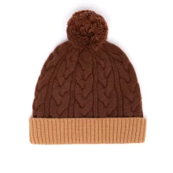 Bonnets*Draeger Paris Bonnet Bicolore Avec Pompon en Laine