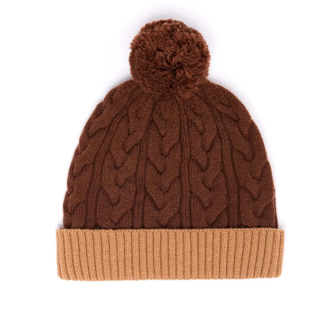 Bonnets*Draeger Paris Bonnet Bicolore Avec Pompon en Laine