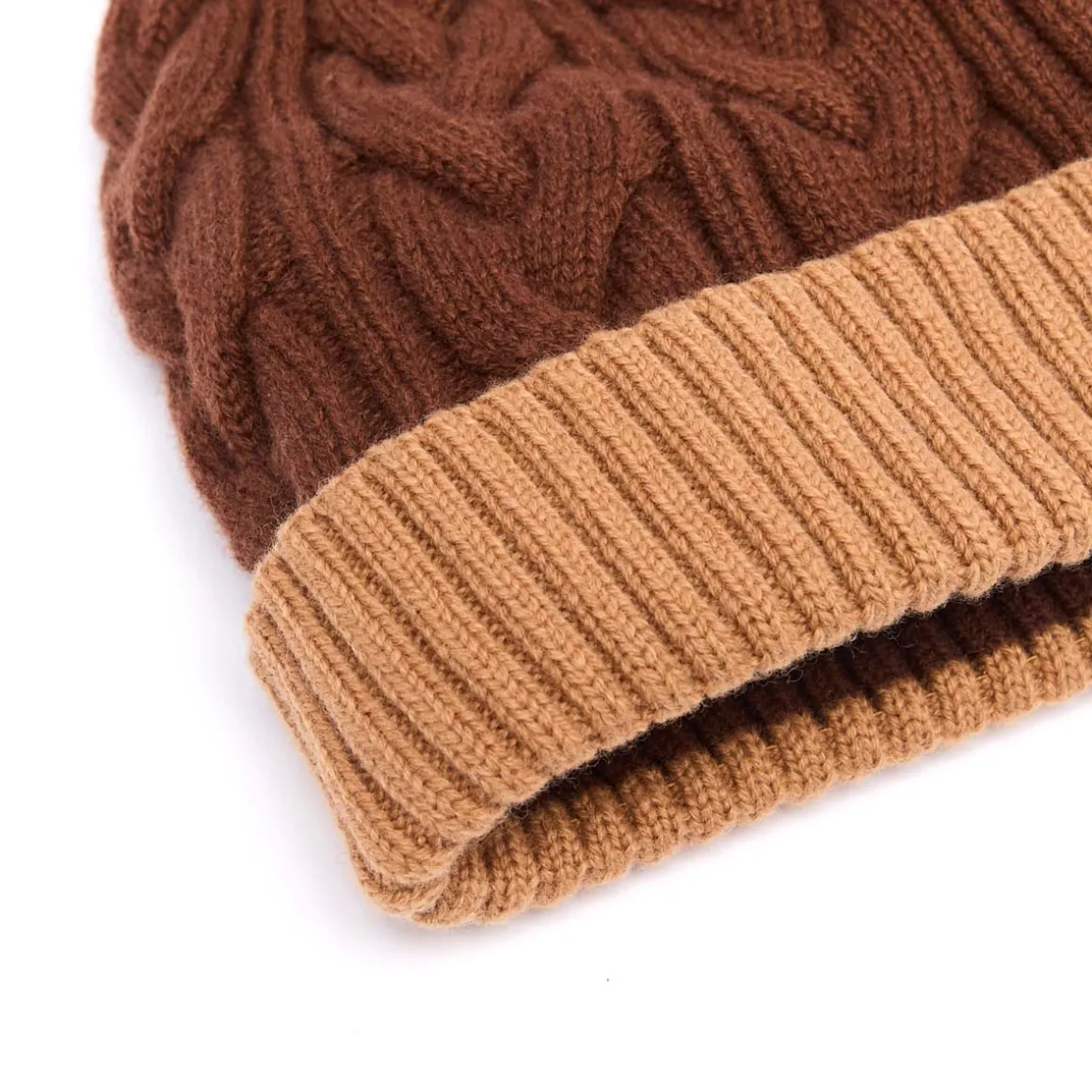 Bonnets*Draeger Paris Bonnet Bicolore Avec Pompon en Laine