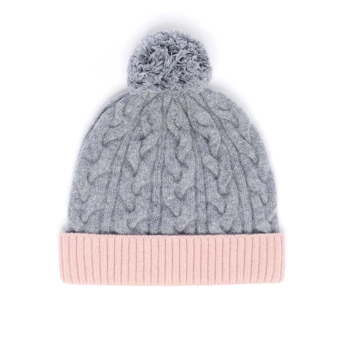 Bonnets*Draeger Paris Bonnet Bicolore Avec Pompon en Laine