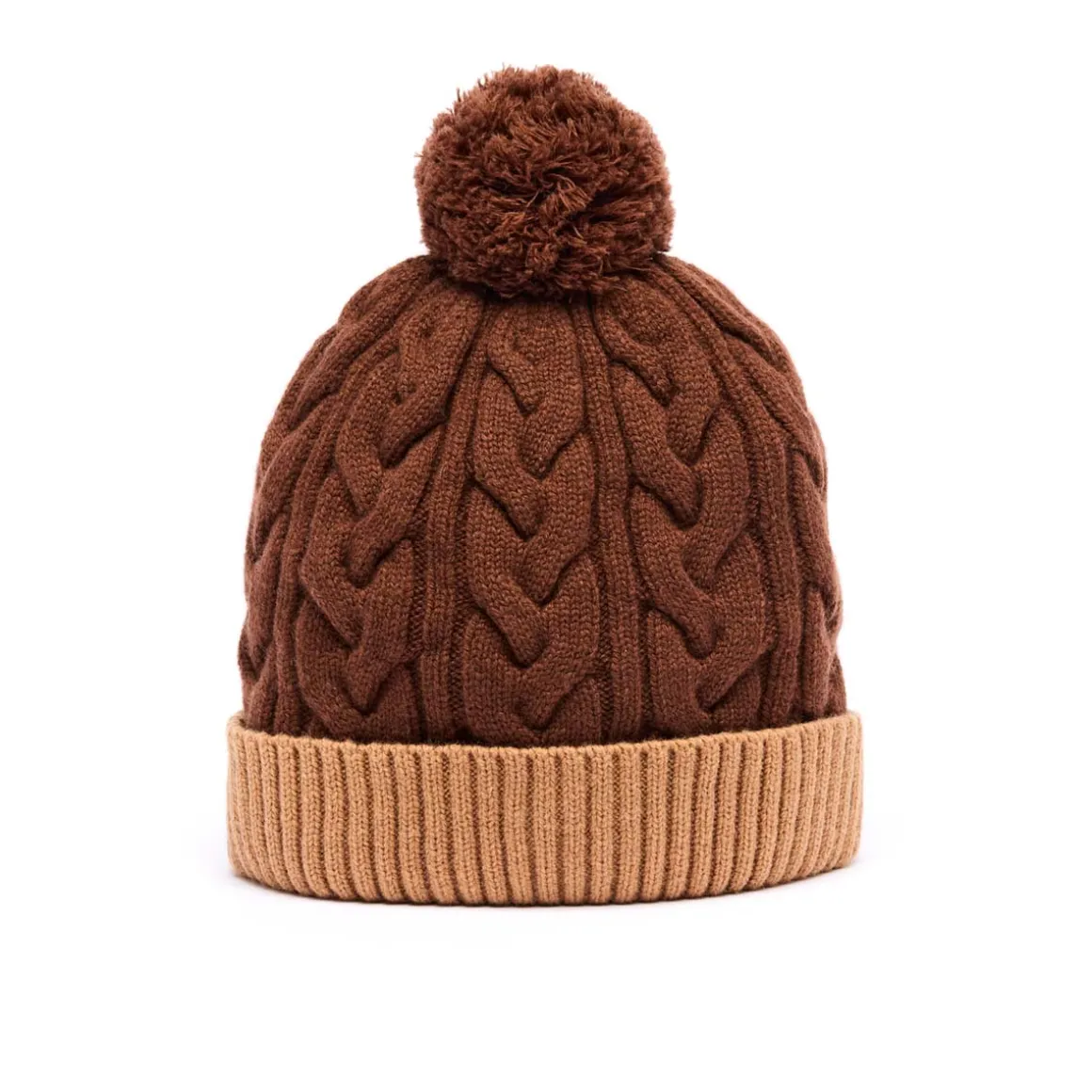 Bonnets*Draeger Paris Bonnet Bicolore Avec Pompon en Laine