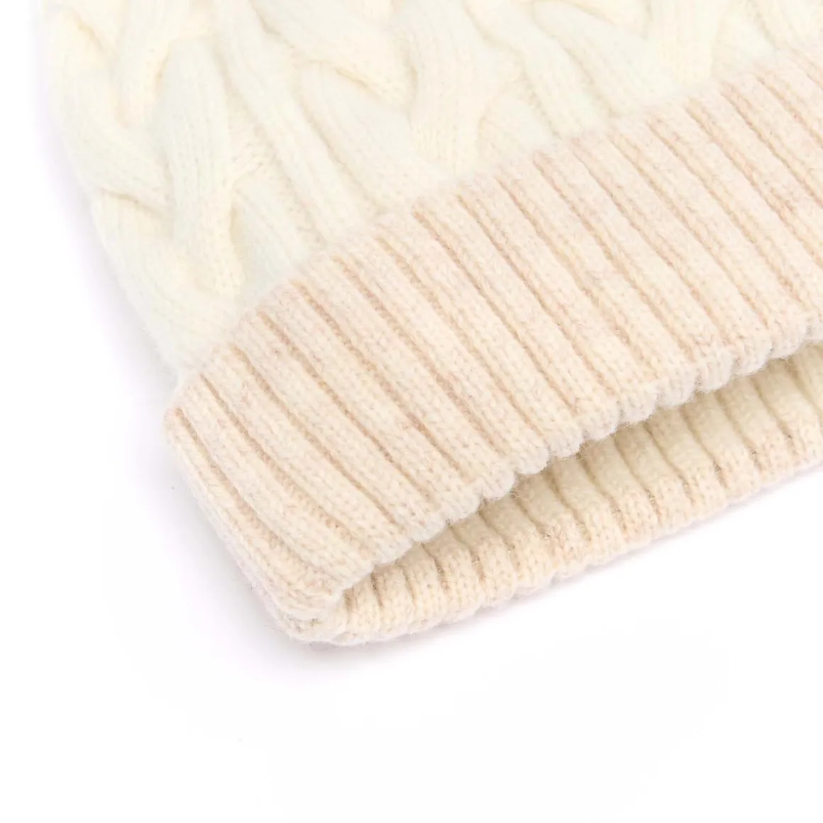 Bonnets*Draeger Paris Bonnet Bicolore Avec Pompon en Laine