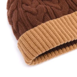 Bonnets*Draeger Paris Bonnet Bicolore Avec Pompon en Laine