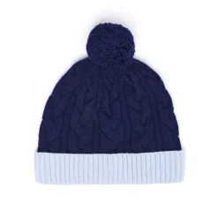 Bonnets*Draeger Paris Bonnet Bicolore Avec Pompon en Laine