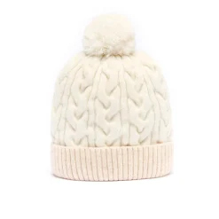 Bonnets*Draeger Paris Bonnet Bicolore Avec Pompon en Laine