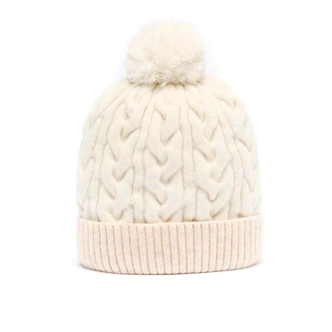 Bonnets*Draeger Paris Bonnet Bicolore Avec Pompon en Laine