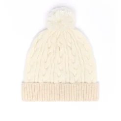 Bonnets*Draeger Paris Bonnet Bicolore Avec Pompon en Laine