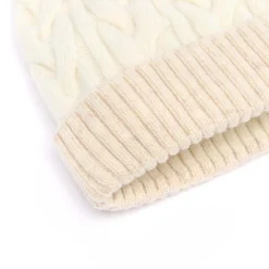 Bonnets*Draeger Paris Bonnet Bicolore Avec Pompon en Laine