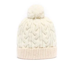 Bonnets*Draeger Paris Bonnet Bicolore Avec Pompon en Laine