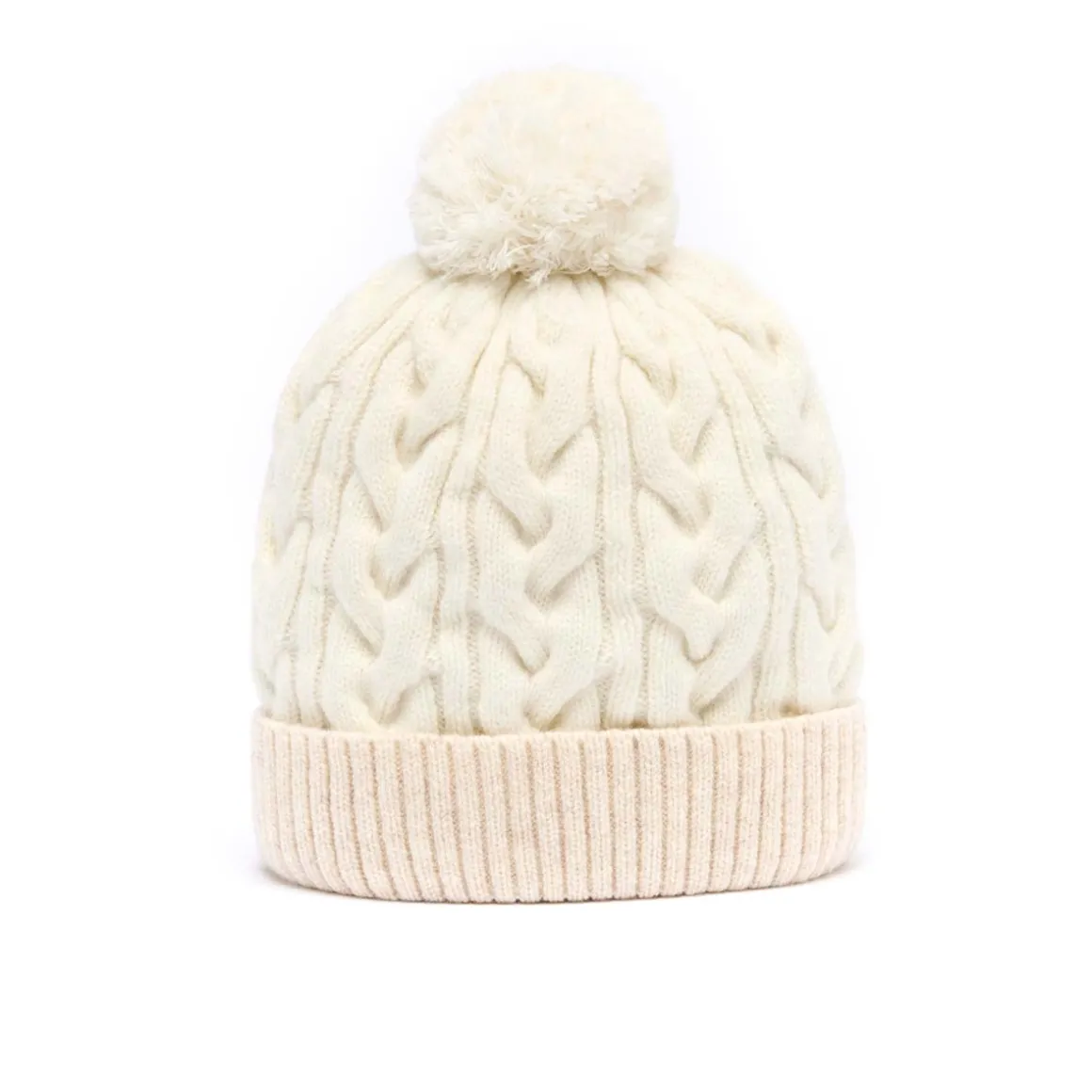 Bonnets*Draeger Paris Bonnet Bicolore Avec Pompon en Laine