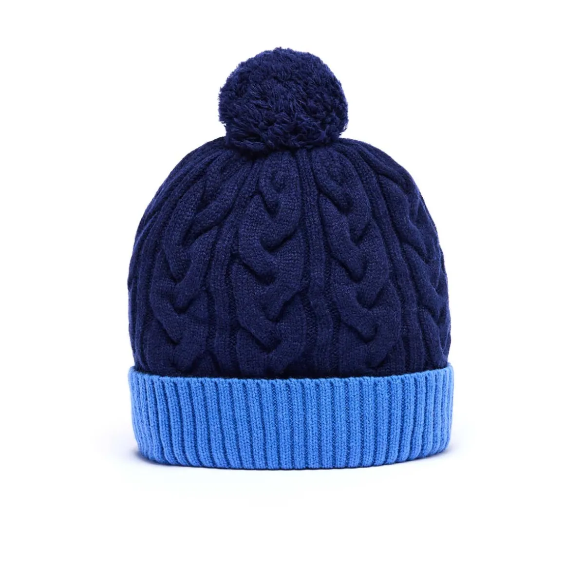 Bonnets*Draeger Paris Bonnet Bicolore Avec Pompon en Laine