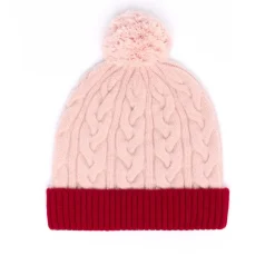 Bonnets*Draeger Paris Bonnet Bicolore Avec Pompon en Laine