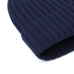 Bonnets*Draeger Paris Bonnet Cotelé Uni Marine - Taille unique