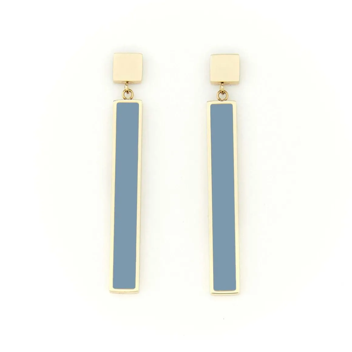 Boucles D'oreilles*Draeger Paris Boucles d'Oreilles Barre Email - Plusieurs Coloris