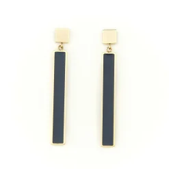 Boucles D'oreilles*Draeger Paris Boucles d'Oreilles Barre Email - Plusieurs Coloris