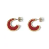 Boucles D'oreilles*Draeger Paris Boucles d'Oreilles Créoles Email Epice