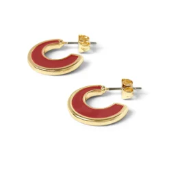 Boucles D'oreilles*Draeger Paris Boucles d'Oreilles Créoles Email Epice