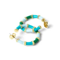 Boucles D'oreilles*Draeger Paris Boucles d'Oreilles Créoles Email Coloré