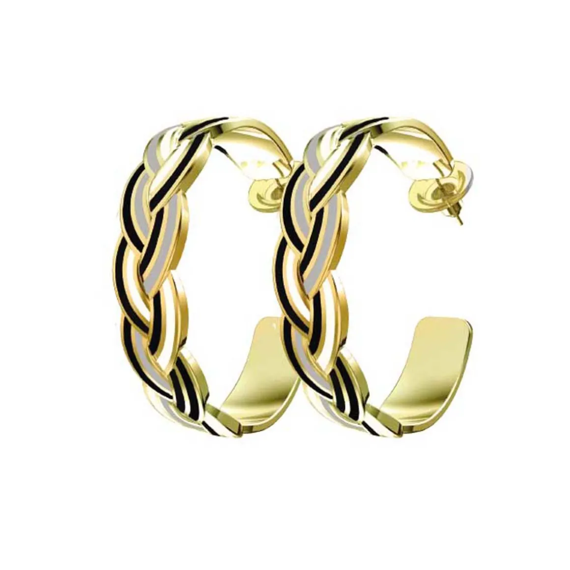 Boucles D'oreilles*Draeger Paris Boucles d'Oreilles Email Tokyo Tressées - Plusieurs Coloris