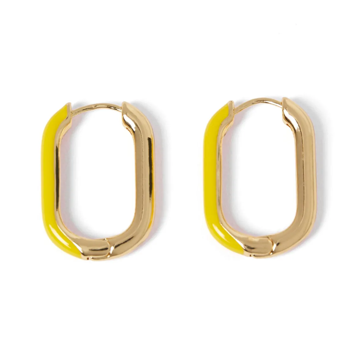 Boucles D'oreilles*Draeger Paris Boucles d'oreilles émail jaune