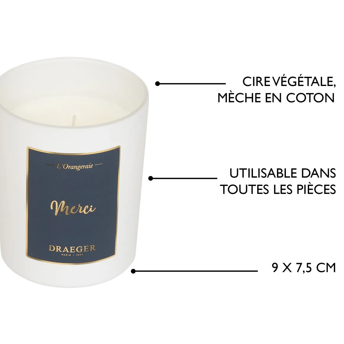 Bougies & Photophores*Draeger Paris Bougie cadeau remerciement