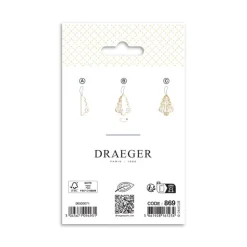 Décorations De Table*Draeger Paris Boule en Nids d'abeille - Sapin blanc paillettes dorées - Spécial Réveillon