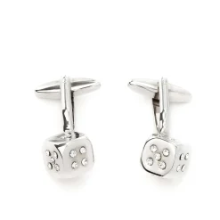 Boutons De Manchette*Draeger Paris Boutons de manchettes - Dés - Argentés - Homme