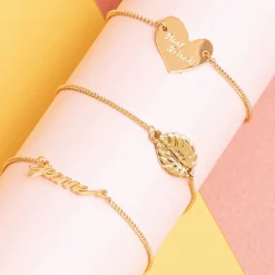 Bracelets À Message|Bracelets*Draeger Paris Bracelet Feuille tropicale Pastel Chic