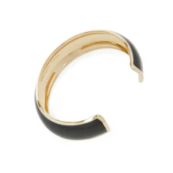 Bracelets*Draeger Paris Bracelet Jonc Bombé Email - Noir